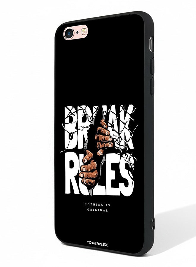 Covernex Apple iPhone 6 Protective Case Cover Printed Featuring Break Rules Shattered Text Graphic - Image 1
