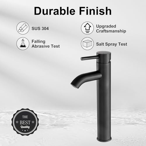 VOTON Vessel Sink Faucet Chrome Modern Tall Bathroom Faucets Single Handle One Hole Rv Vanity Lavatory Bathroom Sink Faucet - Image 2