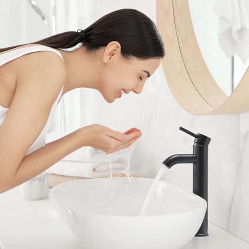 VOTON Vessel Sink Faucet Chrome Modern Tall Bathroom Faucets Single Handle One Hole Rv Vanity Lavatory Bathroom Sink Faucet - Image 5