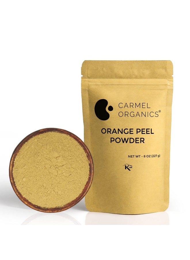 CARMEL ORGANICS Orange Peel Powder 8 Ounce Or 227 Grams(Pack Of 1) ; Pure And Natural ; By Carmel Organics ; For Skin Care No Added Preservative ; Citrus Sinensis Powder  - Image 2