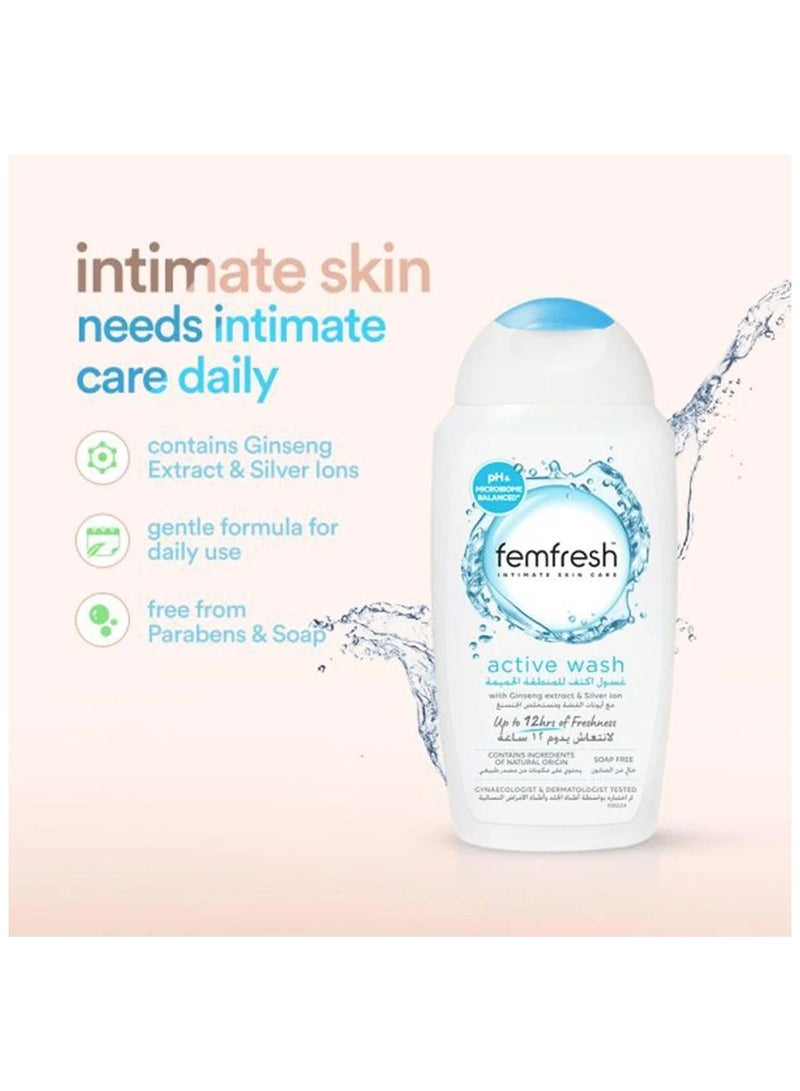 Femfresh Ultimate Care Intimate Wash Active Refreshing - 250ml