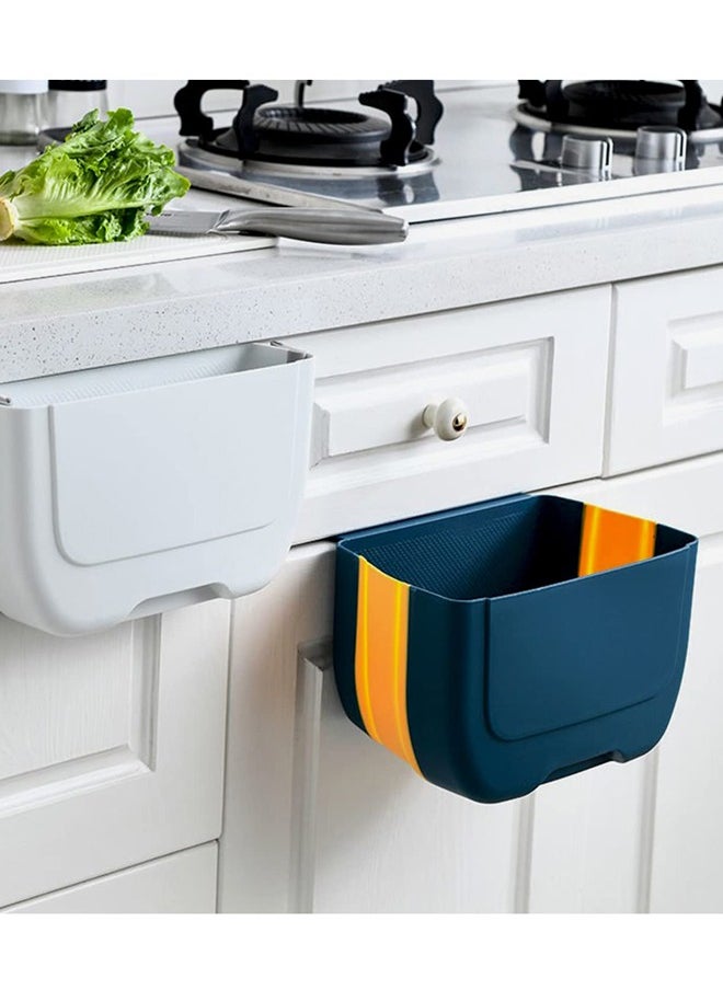 Generic Hanging Folding Mini Trash Can for Kitchen Cabinet Door,Small Hanging Trash Can Kitchen Counter or RV(3L)(White)  - Image 2