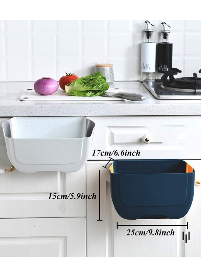 Generic Hanging Folding Mini Trash Can for Kitchen Cabinet Door,Small Hanging Trash Can Kitchen Counter or RV(3L)(White)  - Image 4