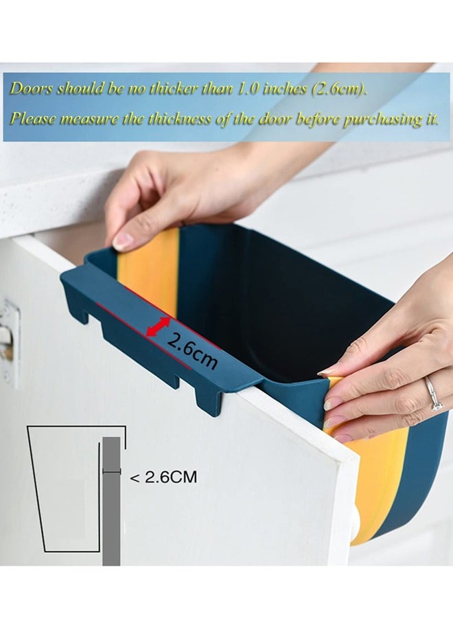Generic Hanging Folding Mini Trash Can for Kitchen Cabinet Door,Small Hanging Trash Can Kitchen Counter or RV(3L)(White)  - Image 5