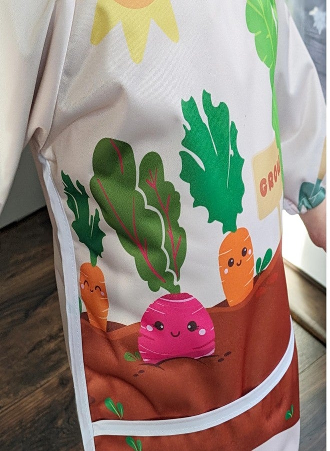 Madrona Brands Full Sleeve Waterproof Garden Grow Toddler Baby Bib | Arts & Crafts Smock Cover, Paint Apron | Fits Kids 1-3 Years… - Image 2