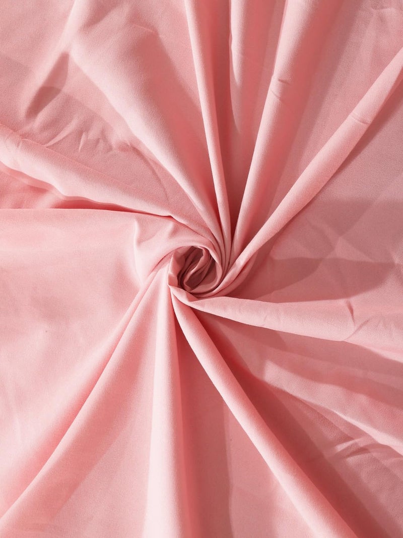 KLOTTHE Supersoft Cotton Blend Feel Glace Cotton King Size Printed Flat Double Bedsheet wih 2 Pillow Covers II 300 TC, 90"x100" Inch, LightPink - Image 4