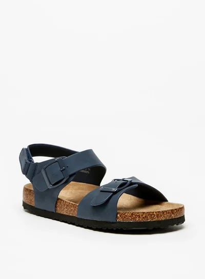 ال بي ال من شو اكسبرس Boy's Buckle Accented Sandals With Hook And Loop Closure