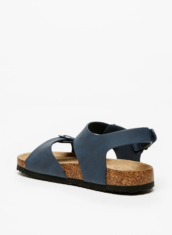 ال بي ال من شو اكسبرس Boy's Buckle Accented Sandals With Hook And Loop Closure