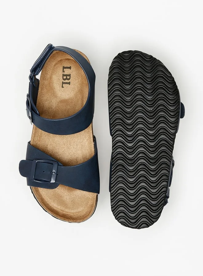 ال بي ال من شو اكسبرس Boy's Buckle Accented Sandals With Hook And Loop Closure