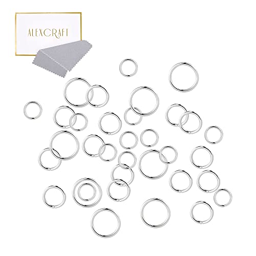 ALEXCRAFT Sterling Silver Jump Rings for Jewelry Making 4mm 5mm 6mm 925 Sterling Silver Open Jump Rings for DIY（60 PCS） - Image 5