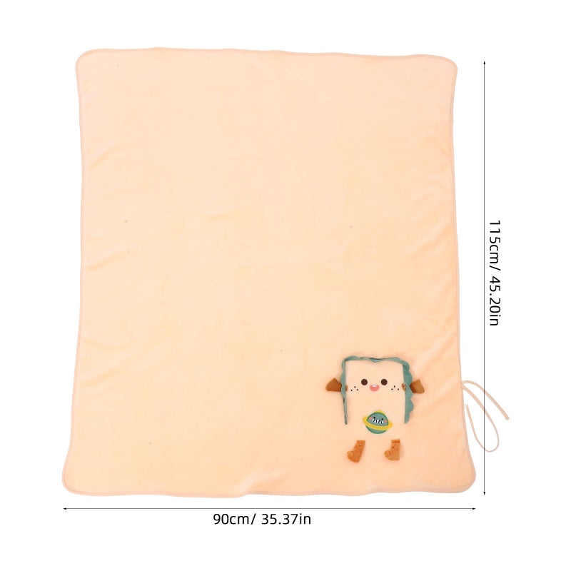 🧸 طقم بطانيتين قيلولة بألوان متعددة وتصميم مستطيل مدمج - Image 2