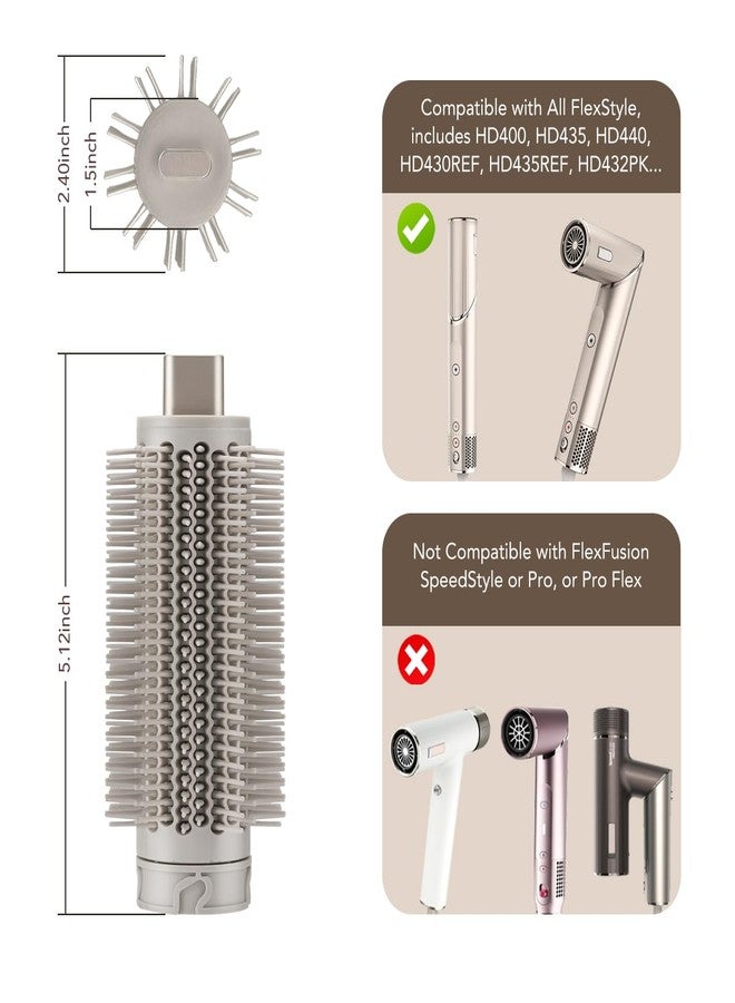TOSAGE Upgraded Round Volumizing Brush for Shark FlexStyle, Round Brush Attachment Compatible with Shark Flexstyle for Smooth Styling Adds Volume Curls for All Hair Types - Image 4