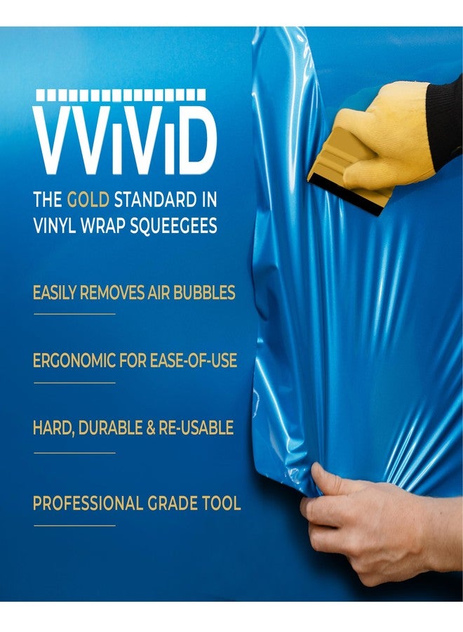 في فيفيد مكشطة تغليف الفينيل الذهبية من VViViD - أداة معززة بالنايلون لتغليف السيارات وتظليل النوافذ والملصقات - (عبوة من 10 قطع) - Image 3