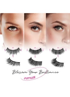 Calailis Magnetic Eyelashes For Women,Natural Reusable Magnet Eyelashes 3 Pairs Eyelashes Magnetic With Tweezers& Waterproof Eyeliner(Cy302)  - Image 3