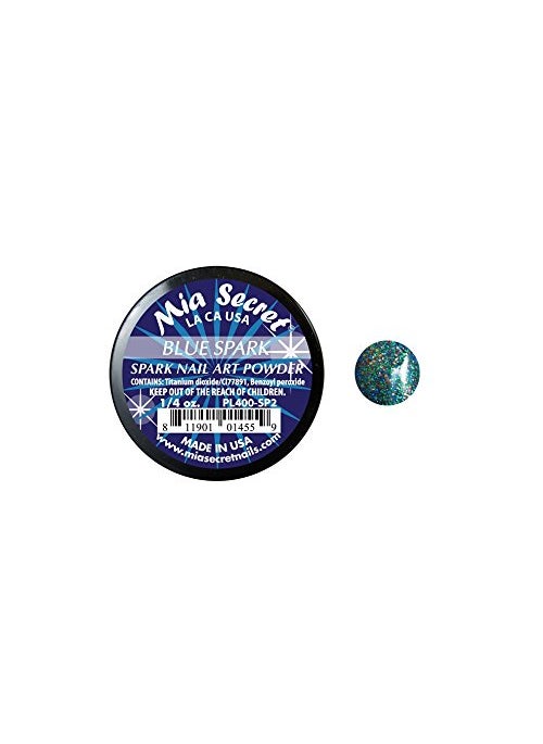 MIA SECRET - Mia Secret Professional Spark Collection Acrylic Powder 1/4 oz (Pick Your Color) (Blue Spark) - Image 1