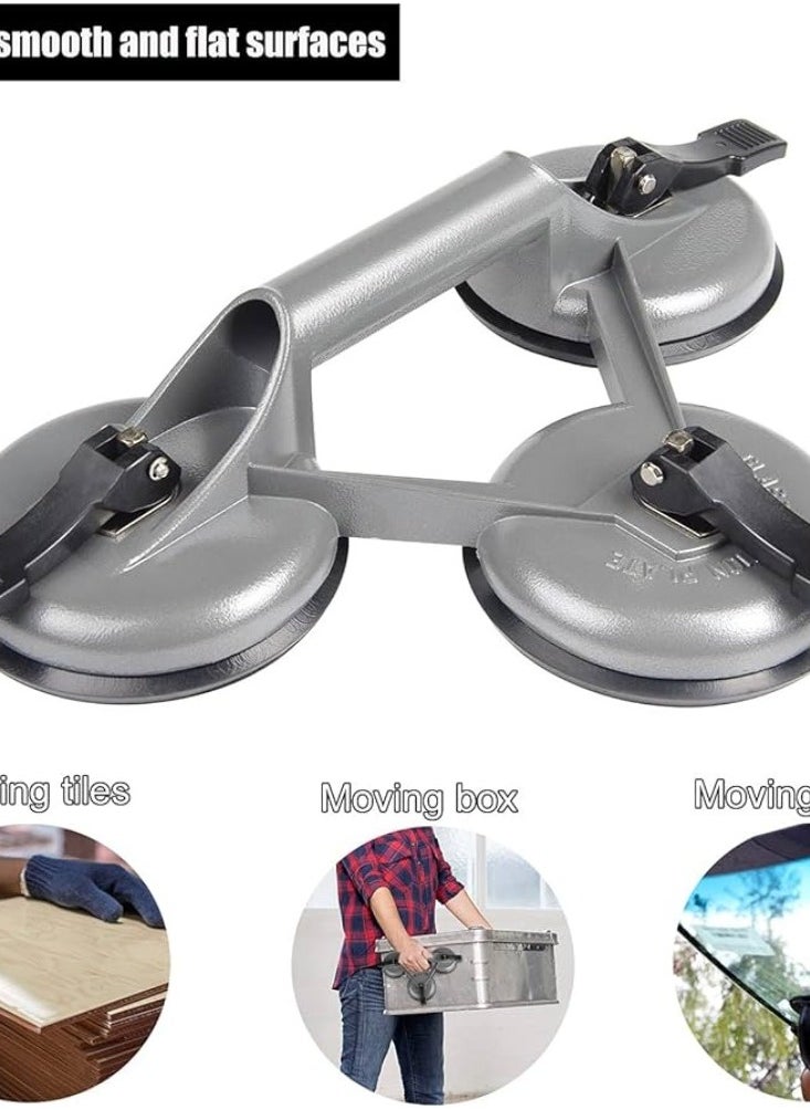 KNP KNP Light Duty Glass Suction Cup 3 Plate is a versatile tool designed to assist with the handling and lifting of glass and other smooth non porous surfaces.  - Image 3