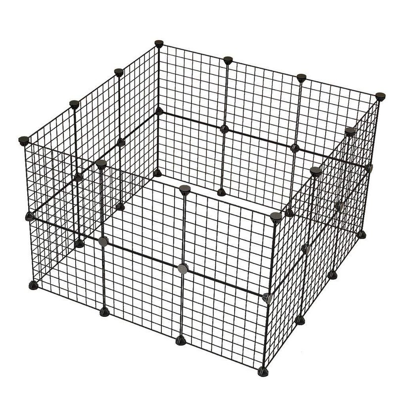 Beauenty 24 Panels Pet Rabbit Bunny Playpen Small Animal Cage Indoor Portable Yard Fence Guinea Pigs, Puppy Kennel Crate Fence Tent