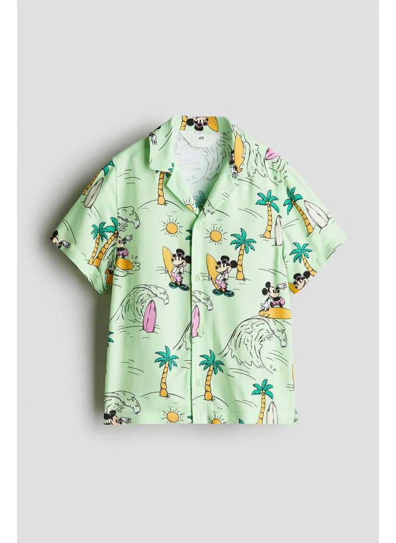 اتش اند ام Printed resort shirt