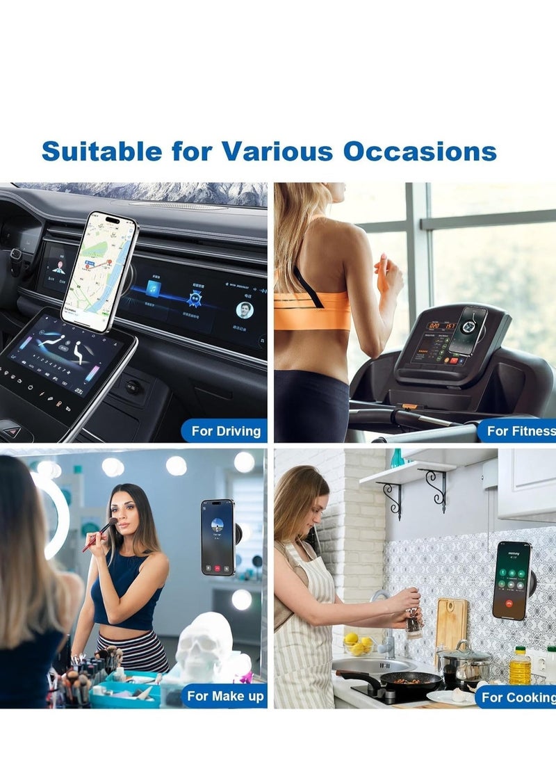 Universal Car Phone Holder Mount for iPhone 16 Pro - 20 Strong Magnets with 360° Rotation (Black)  - Image 4