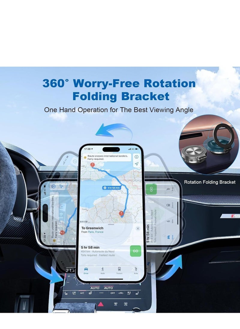 Universal Car Phone Holder Mount for iPhone 16 Pro - 20 Strong Magnets with 360° Rotation (Black)  - Image 2