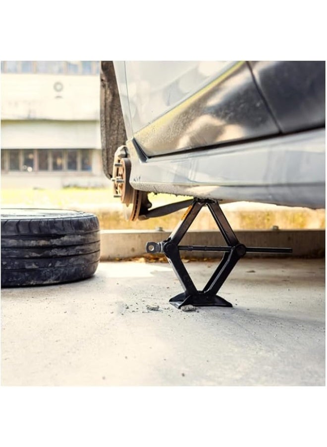 Professional 2-Ton Scissor Jack with Wrench - Universal Car Lift for Sedans and SUVs - Durable & Labor-Saving Tire Change Tool - Image 3