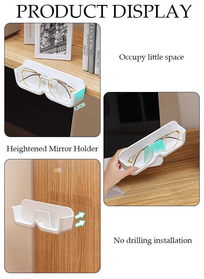 DUNISO - 3PCS Glasses Storage Box Sunglasses Organizer Case Wall Hanging Punch-free Decorative Glasses Case Sunglasses Storage Rack White for Women Men - Image 1