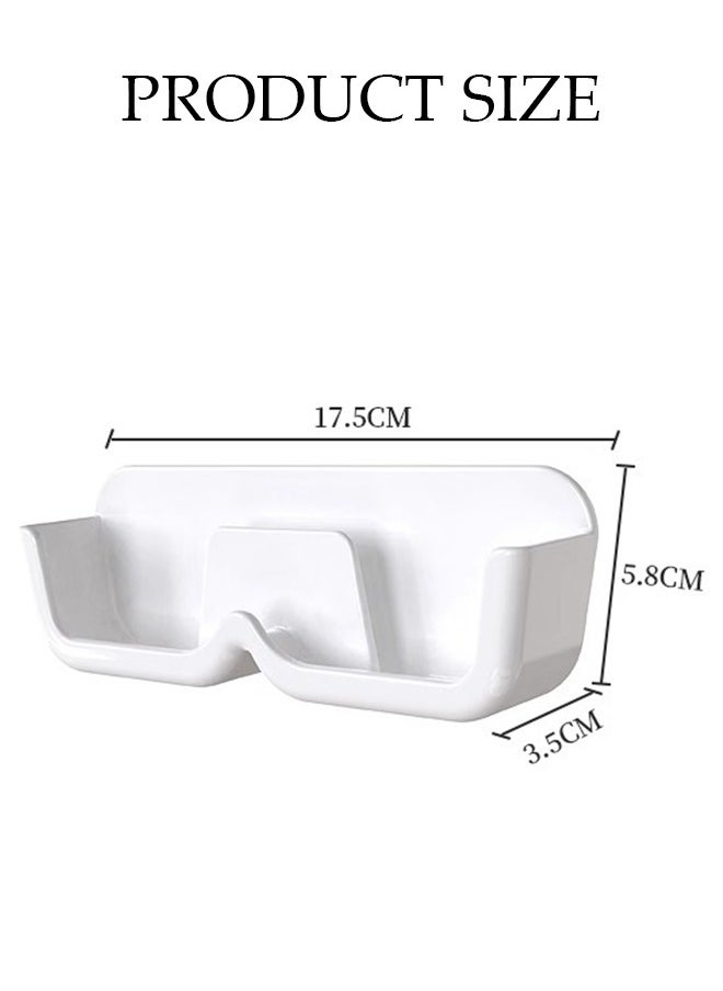 DUNISO - 3PCS Glasses Storage Box Sunglasses Organizer Case Wall Hanging Punch-free Decorative Glasses Case Sunglasses Storage Rack White for Women Men - Image 1