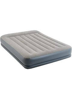 VWretails VWretails PVC DuraBeam Pillow Rest MidRise Airbed Queen Size with Builtin Pump and FiberTech Construction Multicolor 