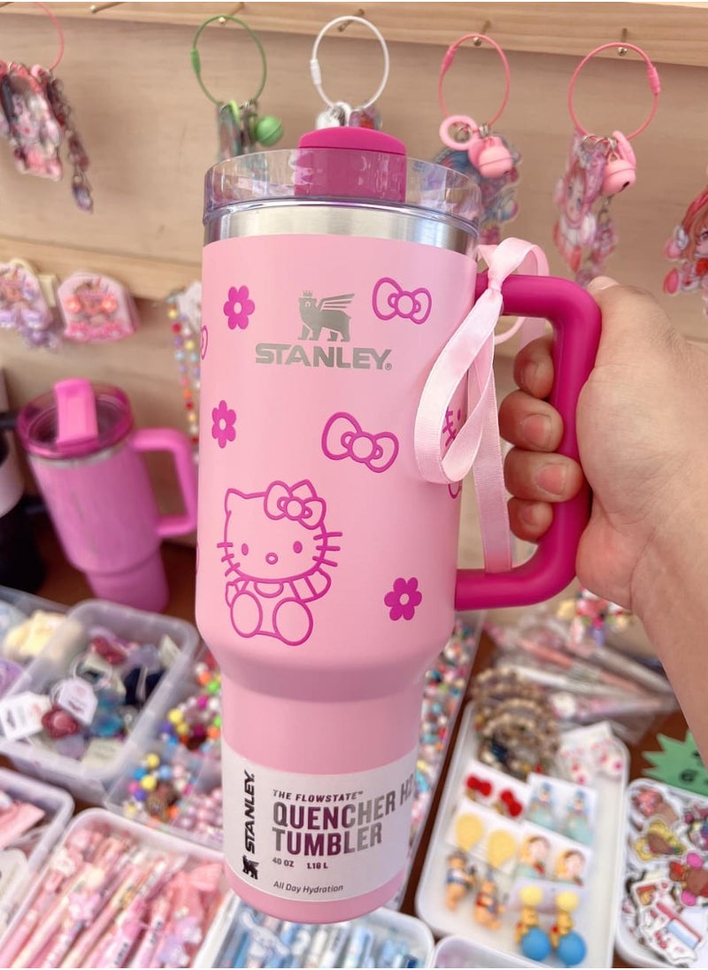 Stanley - Hello Kitty Stanley Tumbler 40 Oz Quencher H2.0 FlowState - Image 1