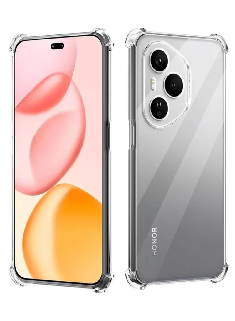 Case for Honor 400 Pro Clear TPU Four Corners Grade Protection Cover Transparent Soft Silicone  - Image 1