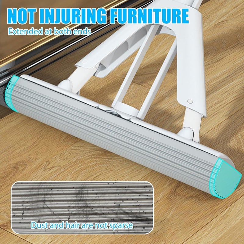 KRLZ SelfWringing Sponge MopAbsorbent Roller for Floor Cleaning Includes 1 Reusable Heads Quickie Butterfly Squeeze Mop for Wet Dry Home Use - Image 2