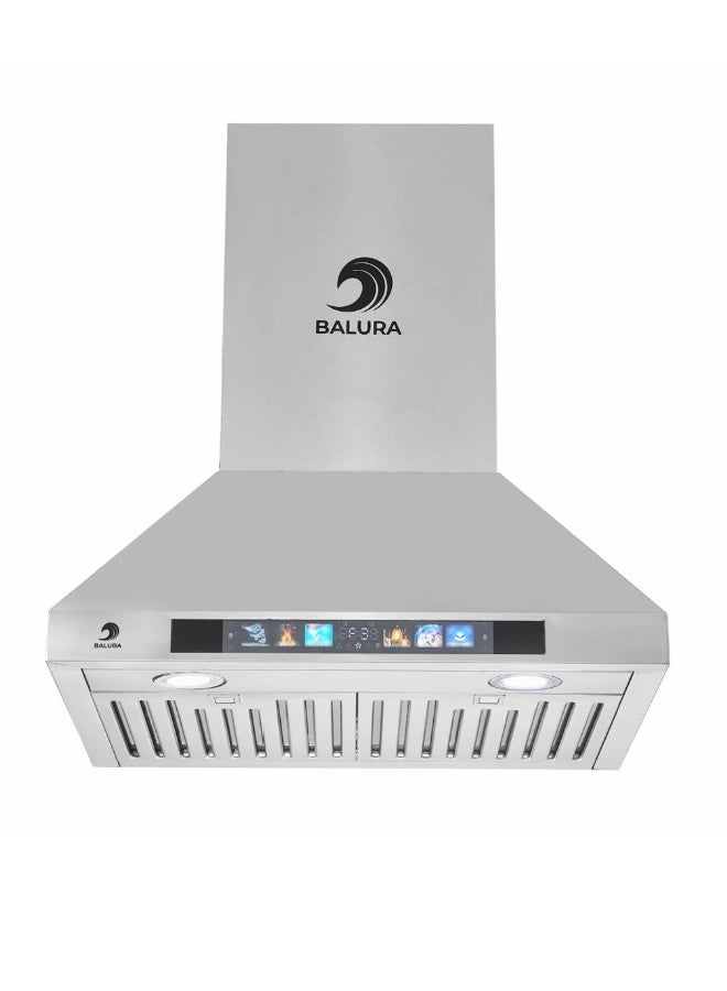 شفاط هرمي حرف تي - 60 سم - 3 سرعات - فضي - BR6027