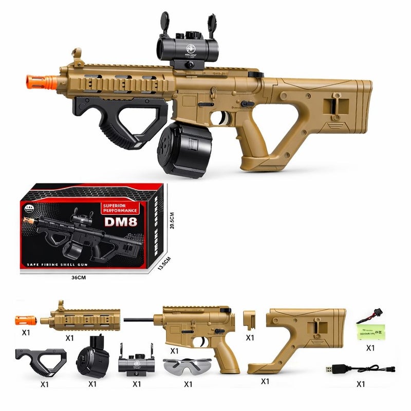 Tactical Assault Toy Gun with Drum Magazine Safe Shell Firing Blaster - Image 3