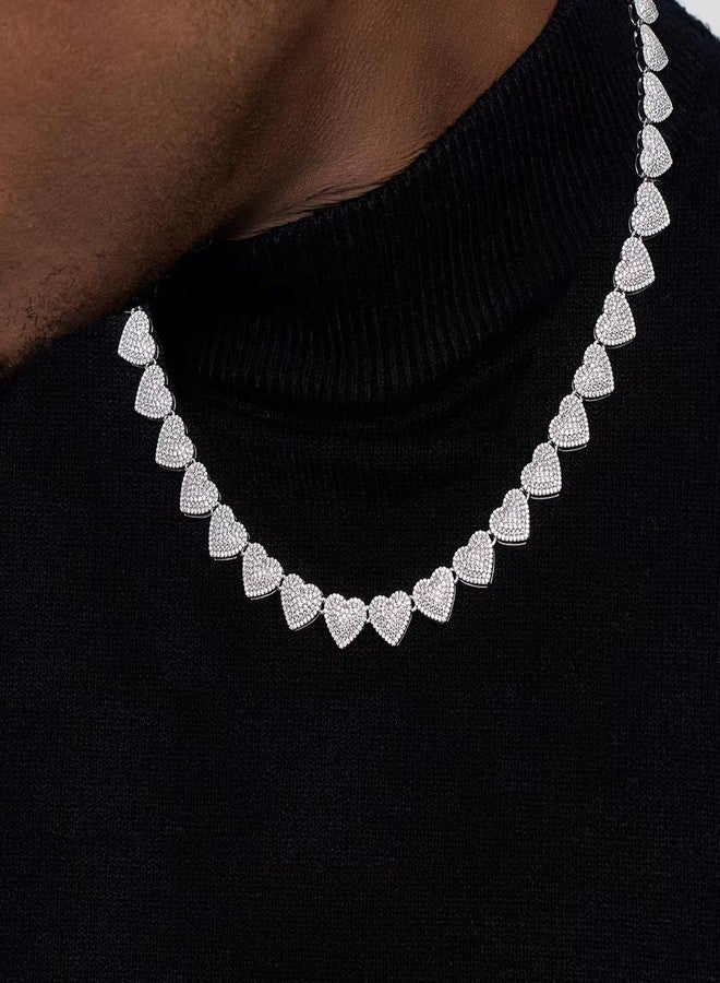 Zeffy Dainty Gold Heart Necklace for Women Trendy 14K Gold/Silver Plate Cute Heart Pendant Choker Necklaces Gold Love Heart Chain Necklace for Women Dainty Gold Jewelry Gifts for Women, 16", Brass, No - Image 4