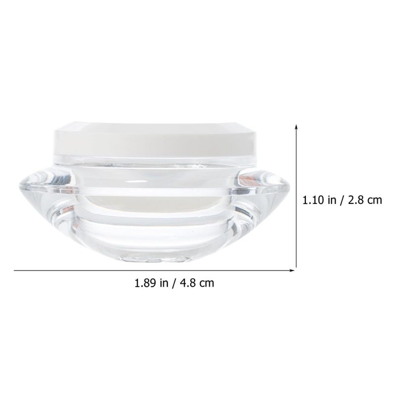 Refillable Travel Face Cream Jars 10g 3 Pack Saucer Shaped With Lids - Image 3