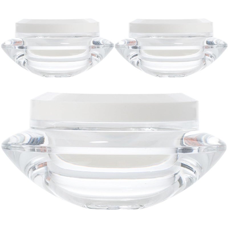 Refillable Travel Face Cream Jars 10g 3 Pack Saucer Shaped With Lids - Image 2