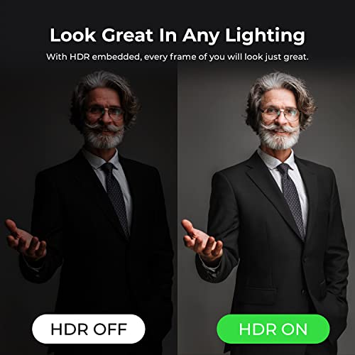 OBSBOT كاميرا ويب OBSBOT Meet المدعومة بالذكاء الاصطناعي بدقة 4K، إطار تلقائي وتركيز تلقائي، كاميرا ويب مع ميكروفون، تأثير ضبابي للخلفية، 60 إطار في الثانية، تصحيح الإضاءة المنخفضة HDR، وضع الجمال، كاميرا ويب للكمبيوتر، البث، المؤتمرات، الألعاب، إلخ. - Image 5