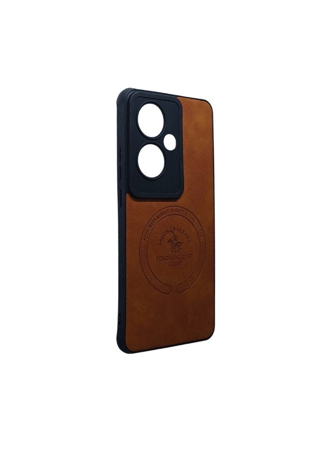 Phone Back Cover leather for Oppo Reno 11F brown - Image 2