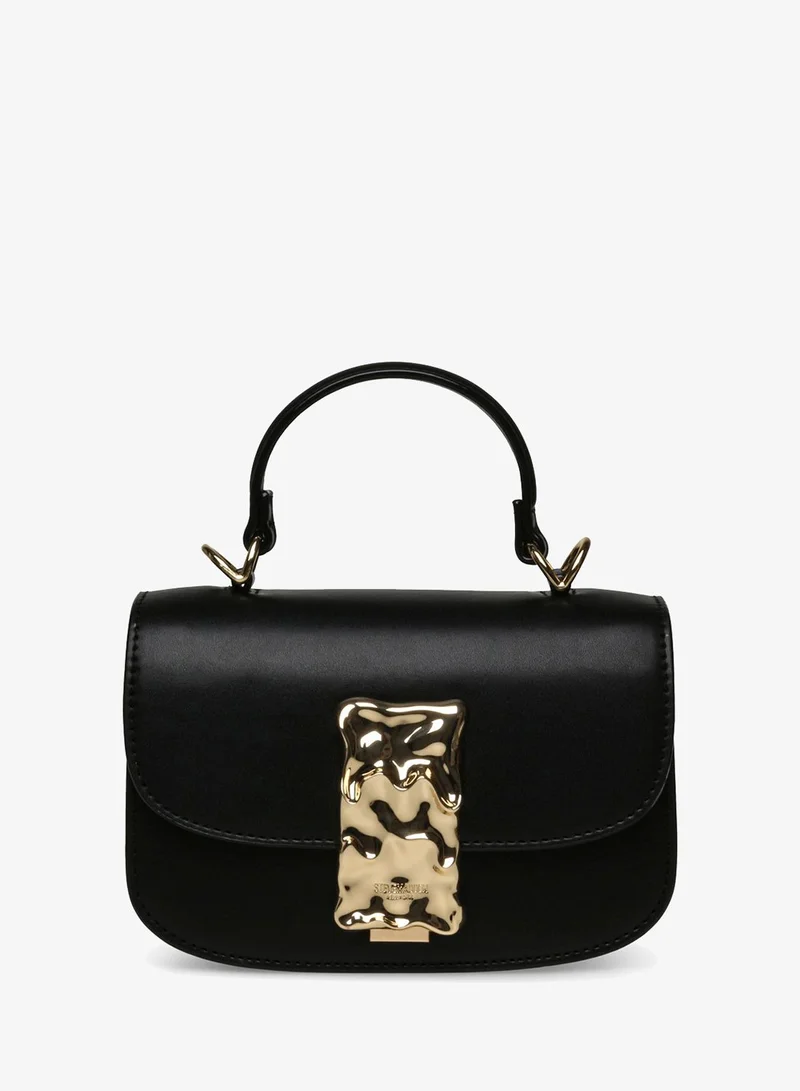 ستيف مادن Steve madden inque women's black/gold clutch