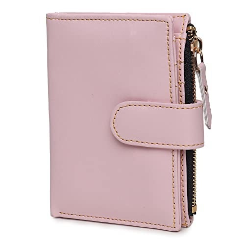 SAMTROH Small Women's Wallet -PU Leather Multi Wallets | Credit Card Holder | Coin Purse Zipper -Small Secure Card Case/Gift Wallet for Women and Girls (Pink) - Image 1