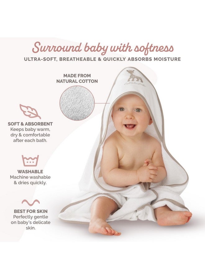 صوفي لا جيراف منشفة حمام بغطاء رأس "صوفي الزرافة" | قماش تيري فائق النعومة | هدية مثالية لاستقبال مولود جديد - Image 2