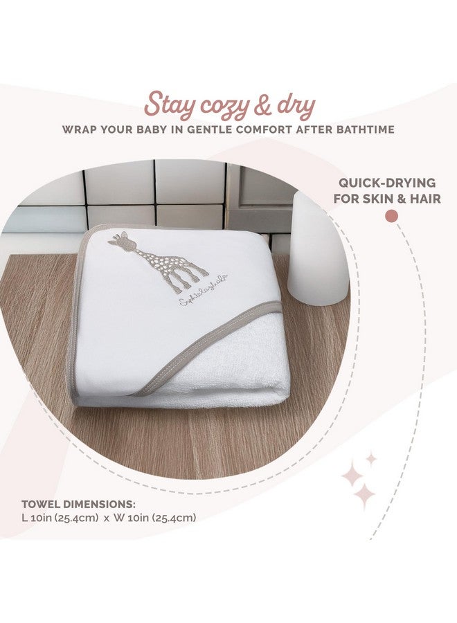 صوفي لا جيراف منشفة حمام بغطاء رأس "صوفي الزرافة" | قماش تيري فائق النعومة | هدية مثالية لاستقبال مولود جديد - Image 1