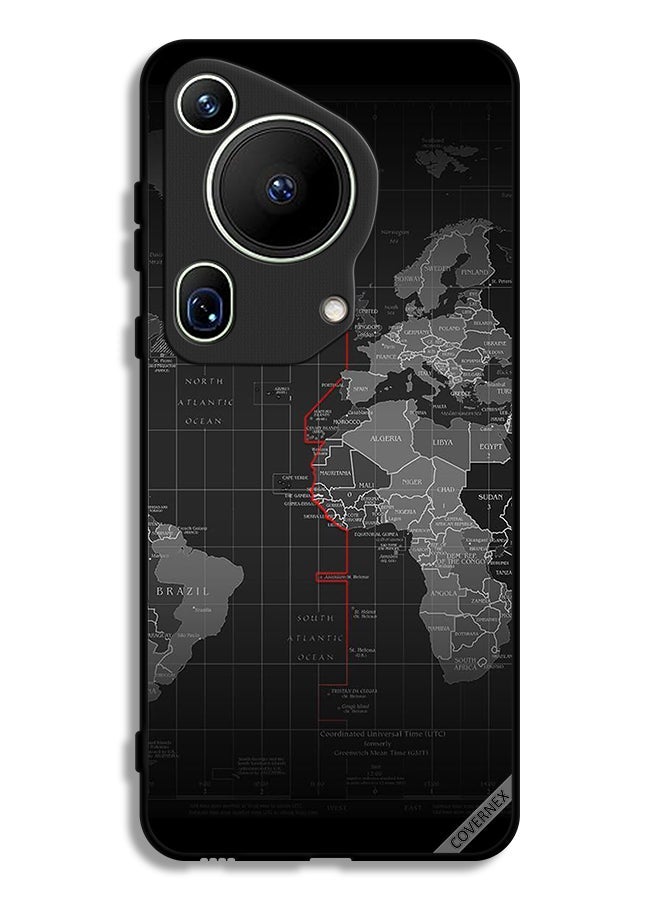 Covernex Huawei Pura 70 Ultra Protective Case Cover World Map - Image 1