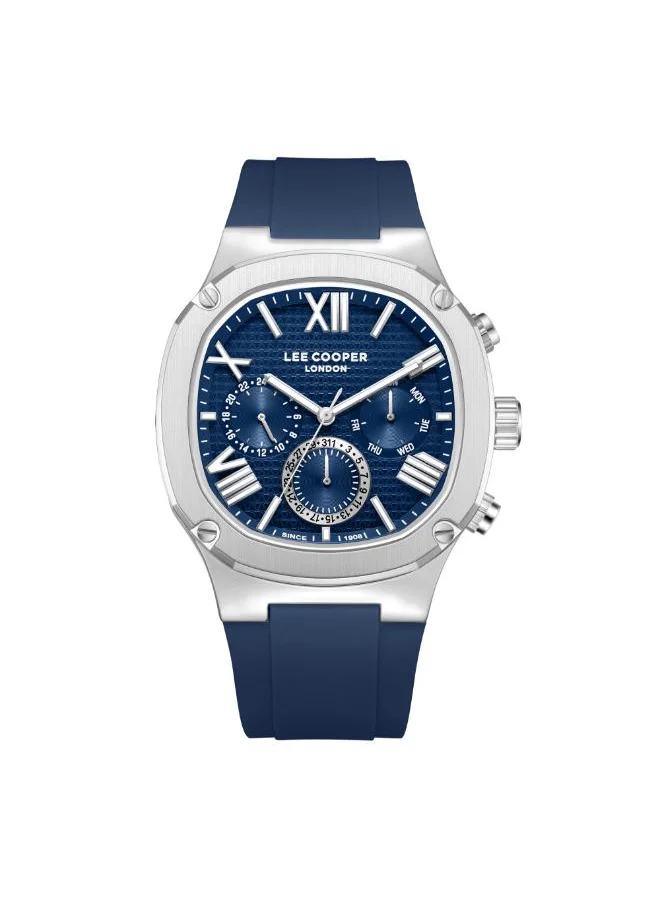 Lee Cooper Men's Multi Function Display Watch With Dark Blue Silicone Strap - LC08150.399