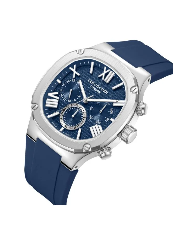 Lee Cooper Men's Multi Function Display Watch With Dark Blue Silicone Strap - LC08150.399