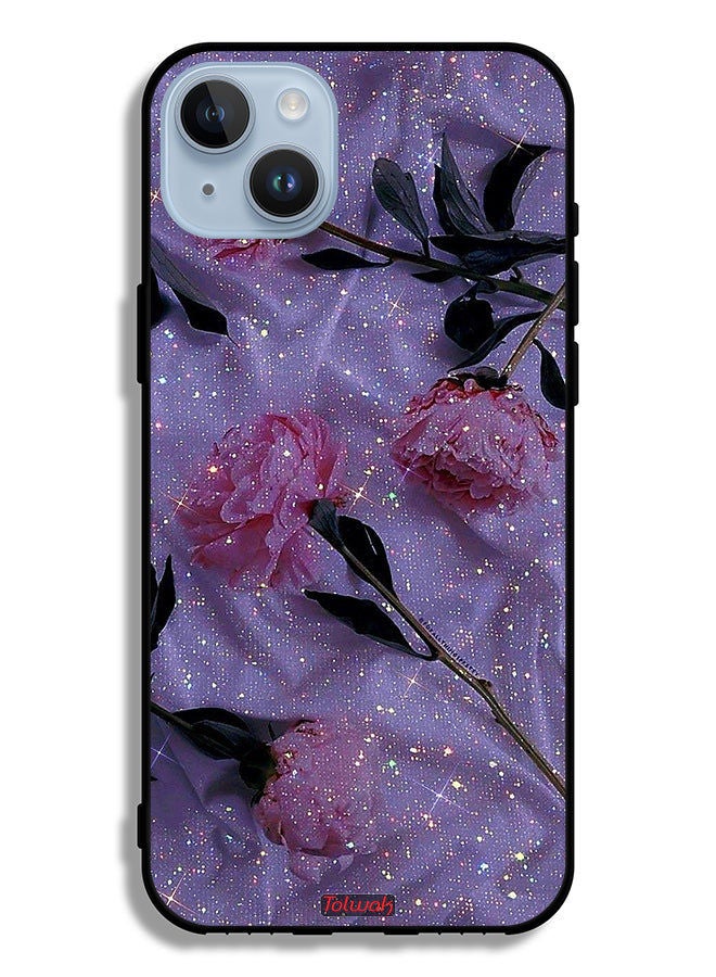Tolwak Apple iPhone 14 Plus Protective Case Glitter Roses - Image 2