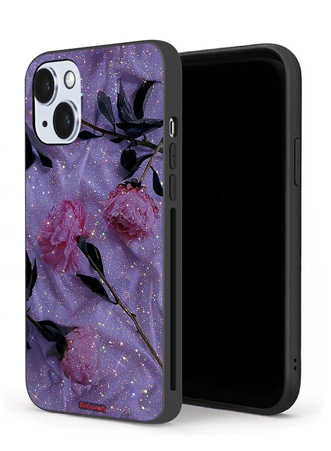 Tolwak Apple iPhone 14 Plus Protective Case Glitter Roses - Image 1