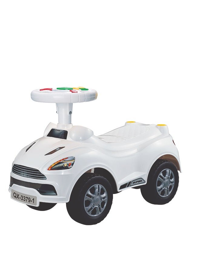 Ride-On Sports Car for Kids – Interactive Steering Wheel with Lights & Sounds, Indoor & Outdoor Fun, Push Ride-On Toy for Toddlers Aged 1-3 Years| White - pzsku/ZE234FF37ACFB0C5371D0Z/45/_/1731493199/a0c6cbe3-83de-4996-a208-79c01703100b