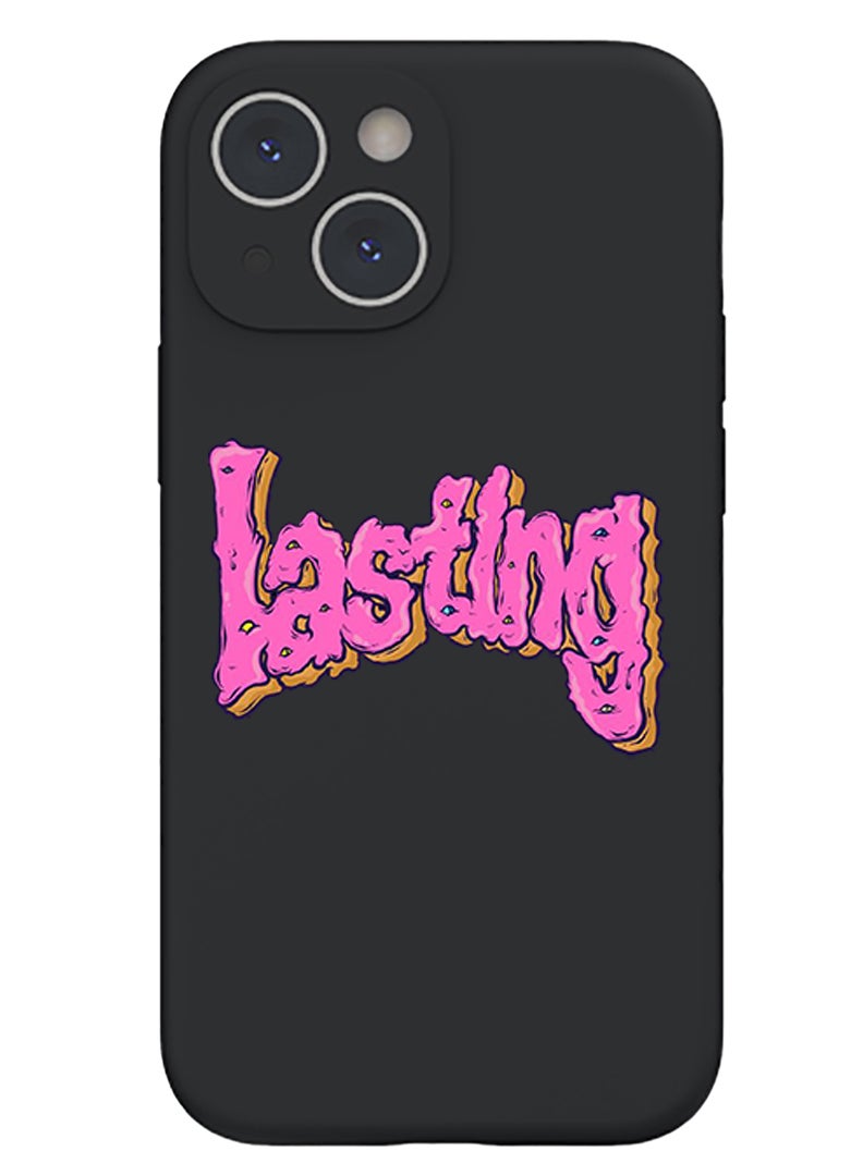 Theodor Protective Slim Fit Case Liquid Silicone Cover with Full Body Protection Anti-Scratch Shockproof Case For iPhone 15 Plus Black - Lasting - Image 1