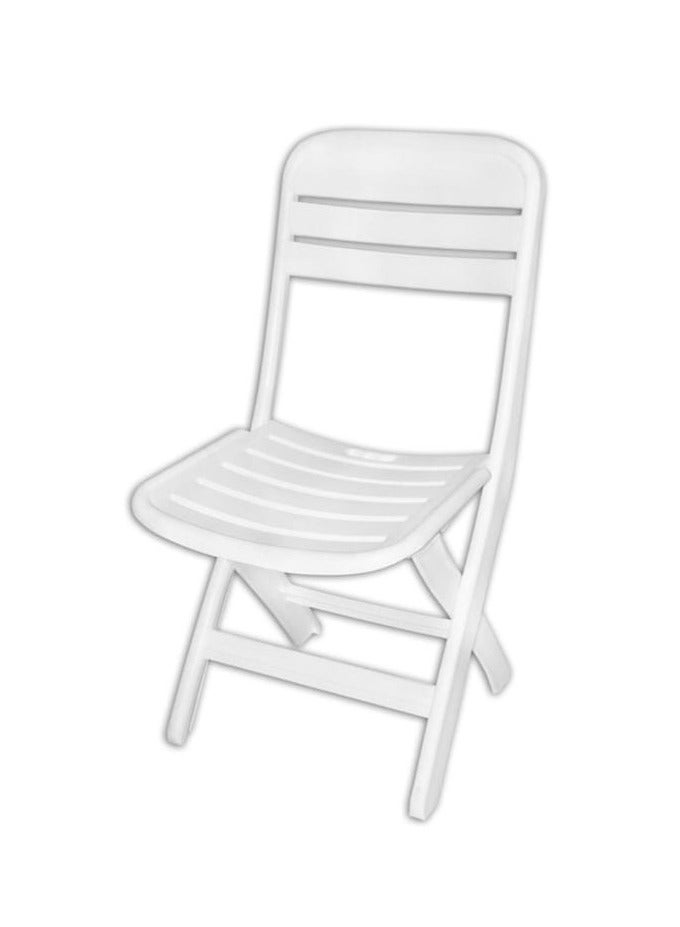 بلاستيكنا كرسي بلاستيك عالي  الجودة، قابل للطي، لون أبيض